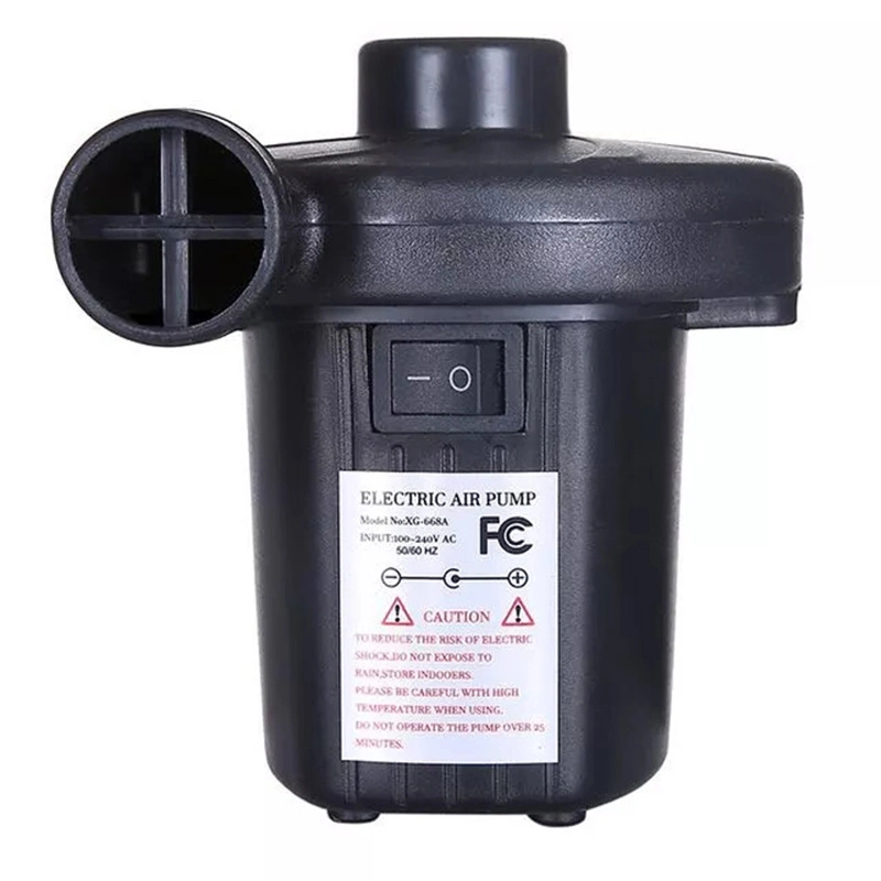 Portable Electric Air Pump, Quick-Fill Air Pump with 3 Nozzles, 110V AC/12V DC, Perfect Inflator/ Deflator Esg13231